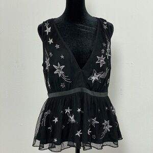 Express Star Top with plunging v-neck